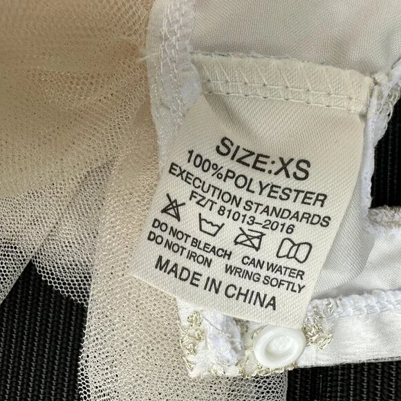 Dog Spring/Summer Breathable White Wedding Dress Princess with Pulling Cord XXS - Picture 9 of 9